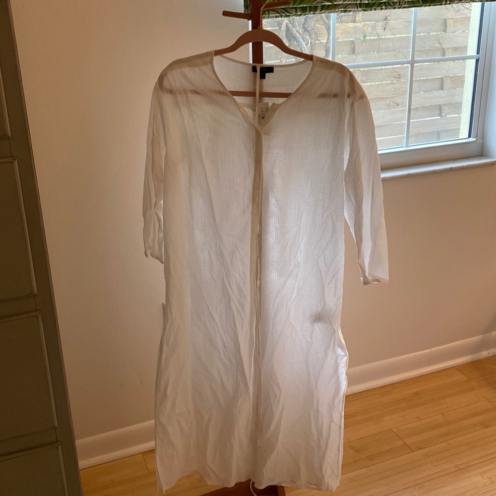 J Crew cover up maxi button down. XS NWT